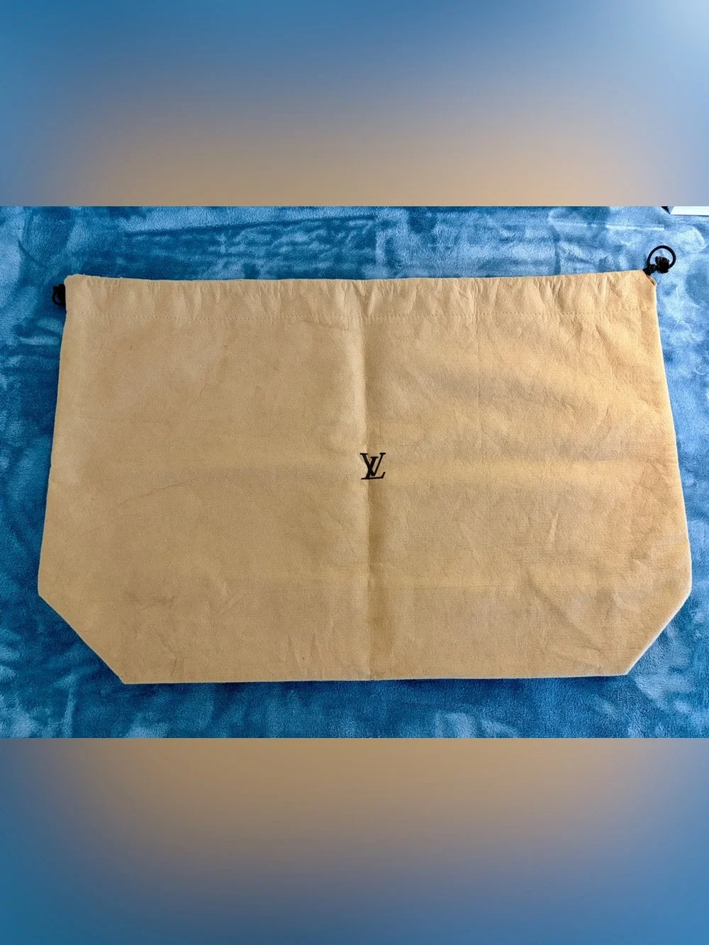 Authentic Vintage Louis Vuitton Drawstring Dust Bag Coffee Brown  25 x 16.5 in